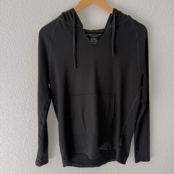 Majestic Filatures's Tops - Majestic Filatures Deluxe Fleece Hoodie Size 1 Black French Soft Touch Cozy